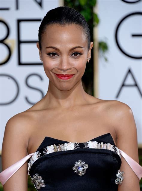 ZOE SALDANA at 71st Annual Golden Globe Awards - HawtCelebs