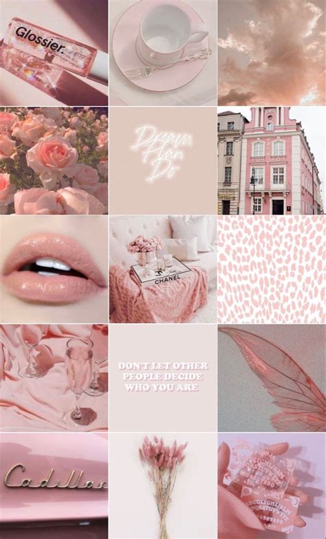 Light pink aesthetic wallpaper mood vision board in 2022 | Pink ...