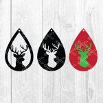 Christmas TearDrop Earring SVG DXF