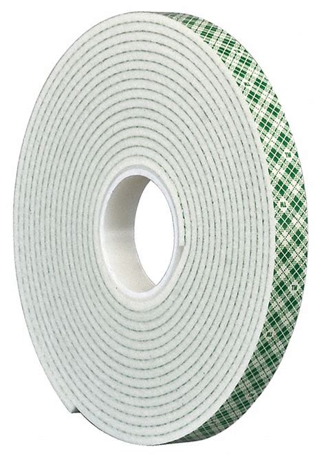 Tan, 1 in x 5 yd, Double-Sided Foam Tape - 15C142|4008 - Grainger