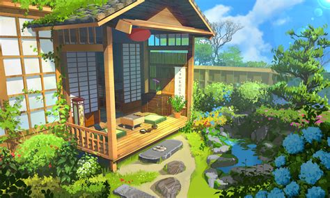 Anime Flower House - 4K Ultra HD Wallpaper by 行之LV