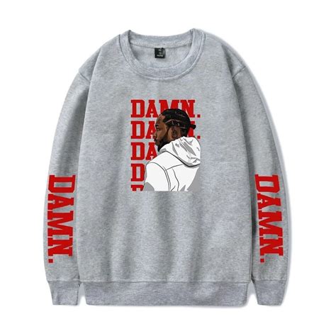 Kendrick Lamar Damn Logo Sweatshirt Gray - Kendrick Lamar Merch