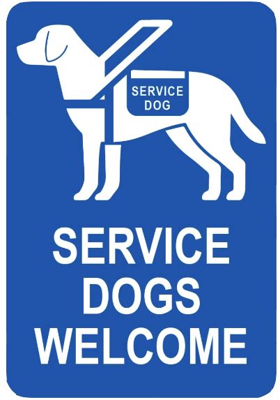 "Service Dogs Welcome" Polystyrene Sign – Graphical Warehouse