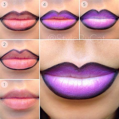 Style By Cat: Purple Ombre Lipstick Tutorial