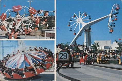 Amusement Rides - Marriott's Great America Santa Clara, CA Postcard