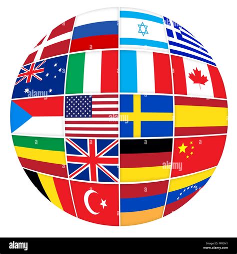 Flags of different nations Cut Out Stock Images & Pictures - Alamy