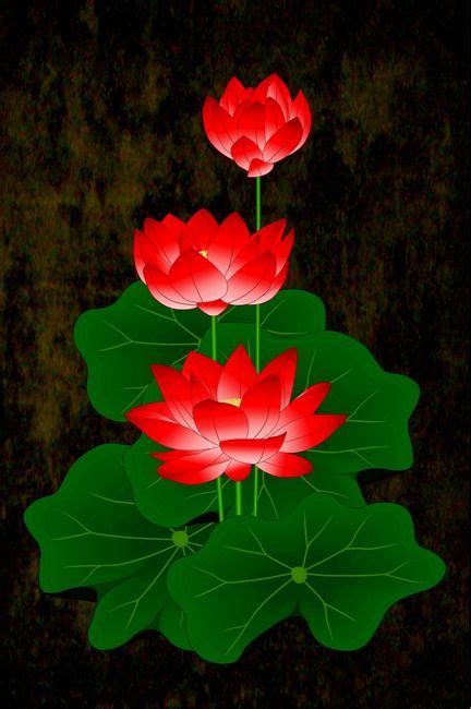 "Red Lotus" by MHH S. | Lotus art, Flower painting, Lotus painting