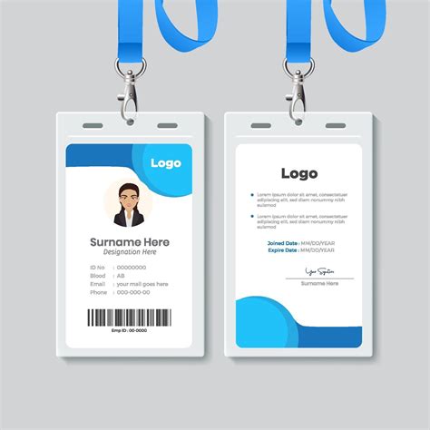 simple Id card template design 2090455 Vector Art at Vecteezy