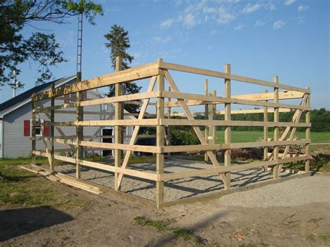 24 x 30 pole barn garage construction - materials by Menards # ...