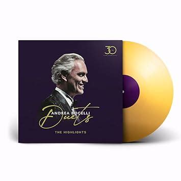 Andrea Bocelli - The Duets - 30th Anniversary [Neon Amber LP] [Amazon ...