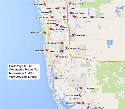 Equity Courses Map - Naples Luxury Golf Real Estate