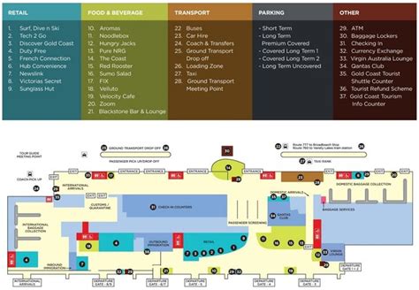 Gold Coast airport map | Airport map, Gold coast, Gold coast airport