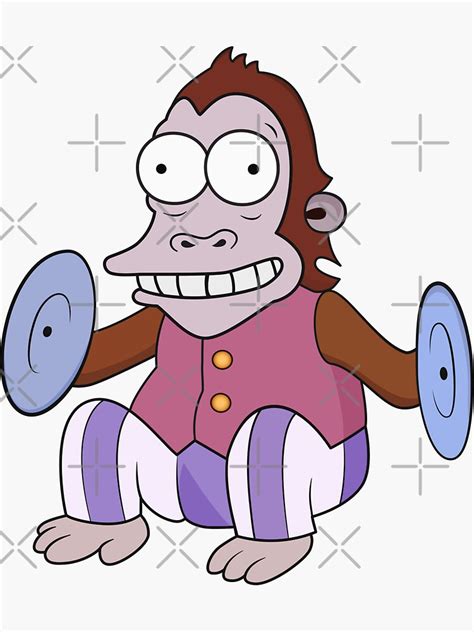 "Monkey with cymbals" Sticker for Sale by ARTemSPL | Redbubble