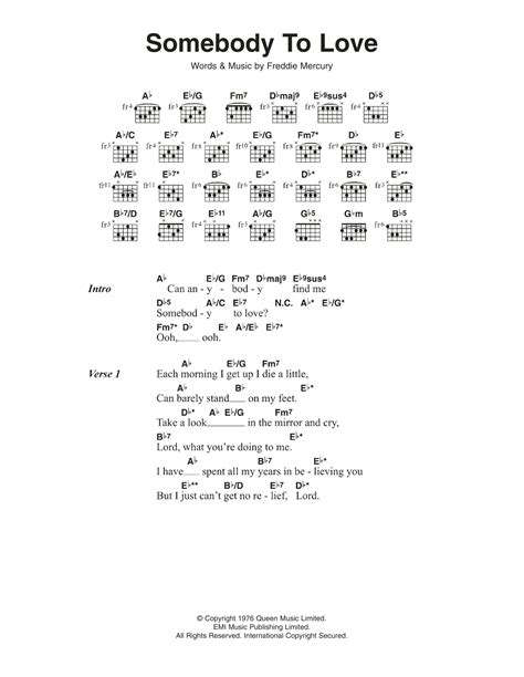 Somebody To Love by Queen - Guitar Chords/Lyrics - Guitar Instructor