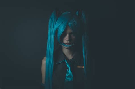 Free Images : hair, darkness, blue, cosplay, illustration, wig, anime ...