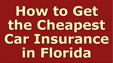 How to Get Cheap Car Insurance in Florida ★ Best Florida Auto Insurance Quotes - YouTube