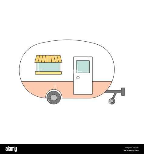 cute cartoon vector camper isolated on white background Stock Vector ...