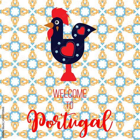 Rooster of barcelos portuguese symbol Stock Vector | Adobe Stock