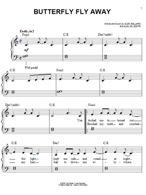 Butterfly Fly Away | Sheet Music Direct