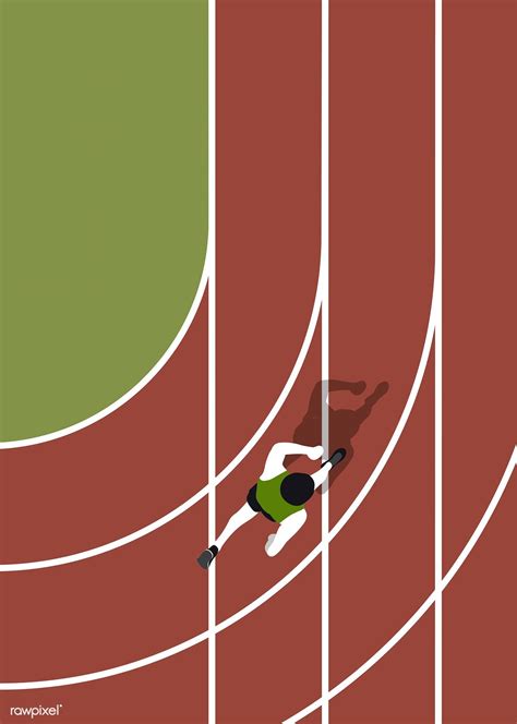 Aerial view of a running track | free image by rawpixel.com | Sports illustrations design ...