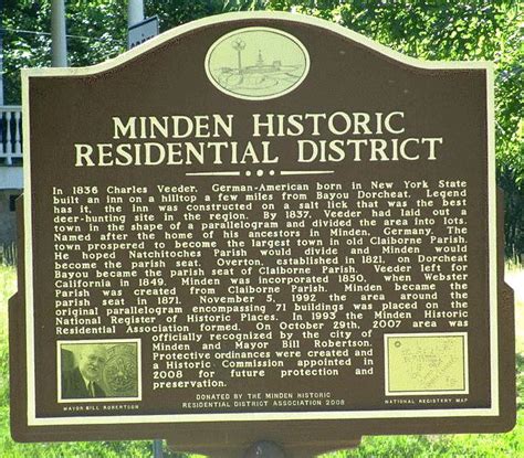 Minden, La. Historic Residential District Marker | Louisiana history ...