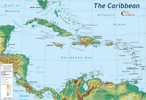 Island: caribbean islands map
