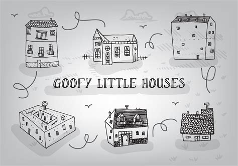 Free Hand Drawn Goofy Houses Vector Background 103982 Vector Art at ...