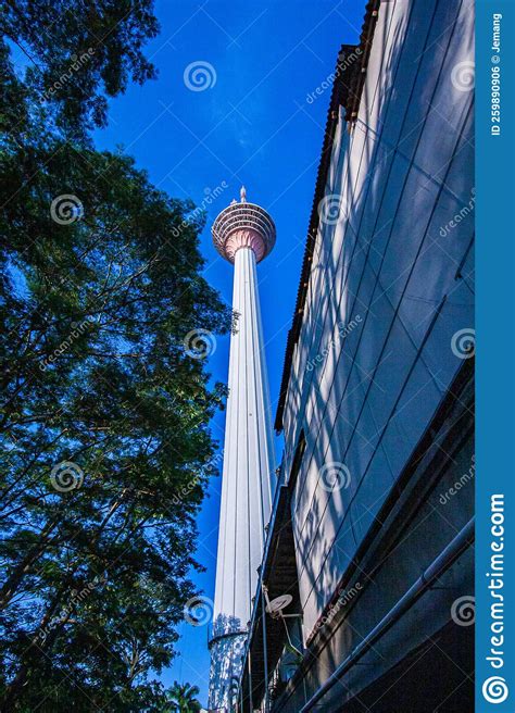 Menara Kuala Lumpur Tower with Blue Sky. Stock Photo - Image of financial, district: 259890906