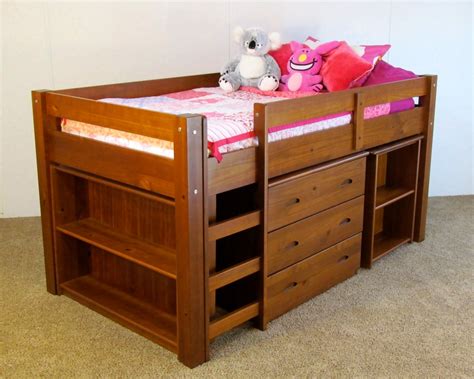 LOW LOFT BUNK BED- SOLID WOOD/ ALL IN ONE FEATURES / FREE SHIPPING