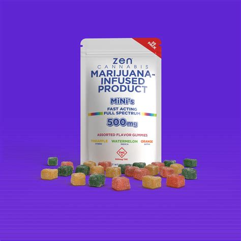 Zen Mini's 500mg Marijuana Infused Gummies (Assorted Flavors)