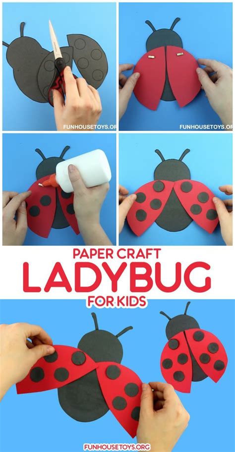 paper ladybug craft with moving wings fun printables funhousetoys org ...