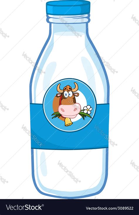 Milk bottle cartoon Royalty Free Vector Image - VectorStock