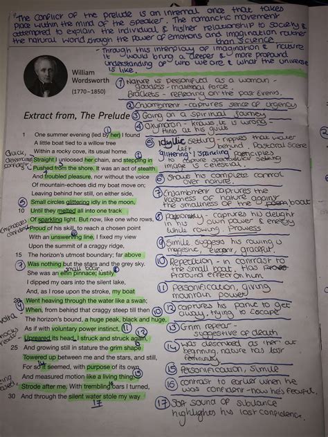 The prelude analysis | English literature notes, Poem analysis, English ...