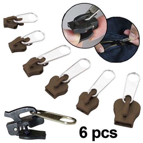 6 PCS/LOT Universal Instant Fix Zipper Repair Kit Replacement Zip Slider Teeth Rescue New Design ...