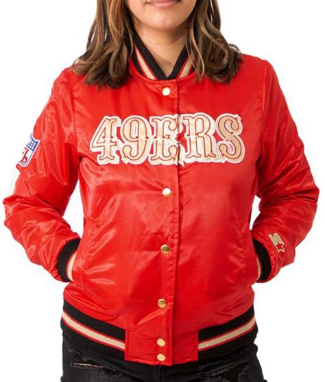 Women's Bomber San Francisco 49ers Red Jacket - Jackets Expert