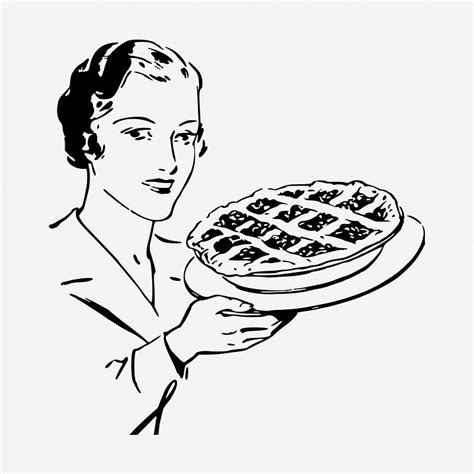 Cherry Pie Clipart Black And White