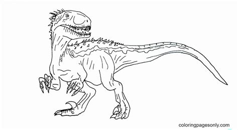 Indominus Rex Coloring Page - Free Printable Coloring Pages