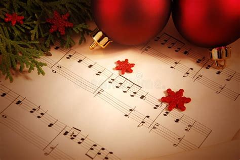 Christmas Background With Sheet Music Stock Photos - Image: 17181393