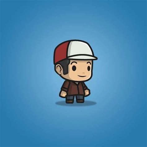 Boy With Hat - 2D Hero Character Sprite - Royalty Free Game Asset