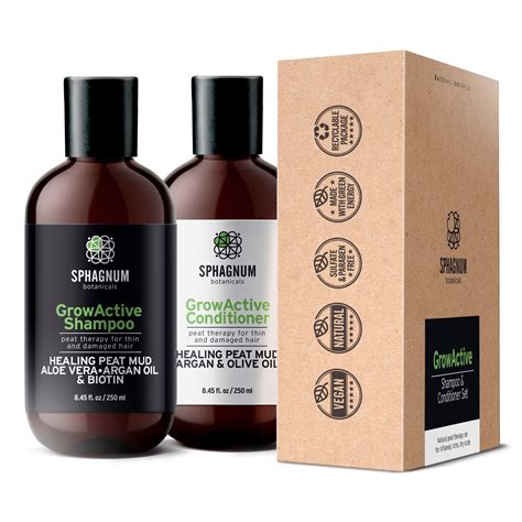 Hair Growth Shampoo & Conditioner - Sphagnum Botanicals