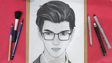 How To Draw a Boy With Glasses Step By Step For Beginners - YouTube