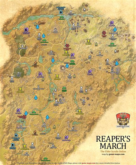 Reaper's March Map - The Elder Scrolls Online | game-maps.com