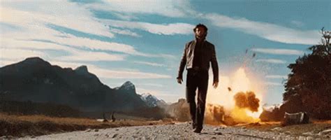 Walk Away GIF - Wolverine Explosion Walk Away - Discover & Share GIFs