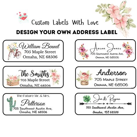 Return Address Labels Clear Address Labels Custom Address | Etsy