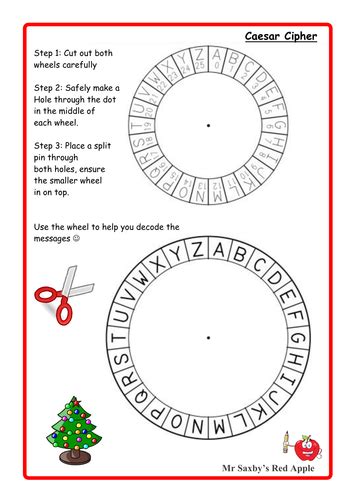 Caesar Cipher Christmas Activity Coding Decode With Wheel and Answers | Teaching Resources