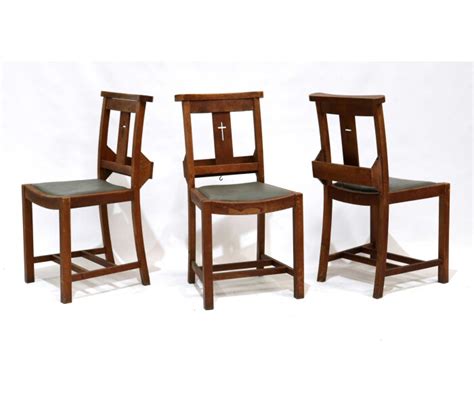 An Interesting Set of 26 Solid Oak Chapel Chairs in Original Condition