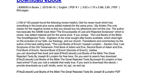 Lost Books Of The Bible Pdf | amulette