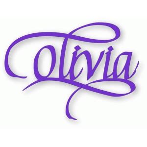 Silhouette Design Store - View Design #65822: olivia - calligraphy