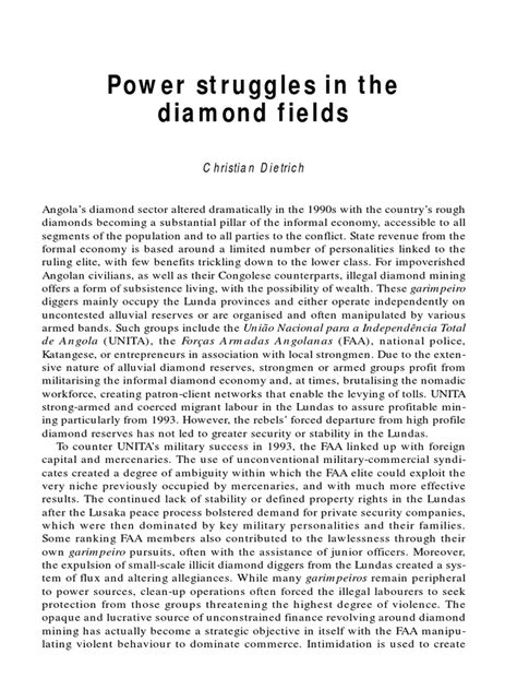 Angola's Diamonds Industry | PDF | Angola | Democratic Republic Of The Congo