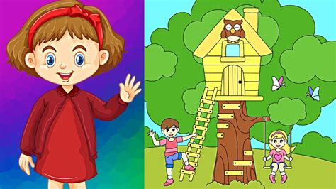 Amy Kids TV | Drawing and Colouring for Kids featuring Cute Kids Playing on a Treehouse - YouTube